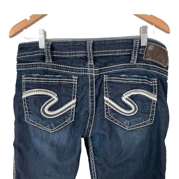 Jeans Plus Size W30, Women's Silver Jeans, Dark Wash - Picture 6 of 10